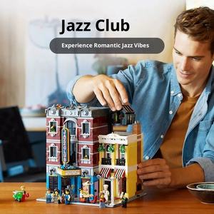 Compatible pour 10312 Jazz <span class=keywords><strong>Club</strong></span> Architecture City Street View Series 1:8 Jouets éducatifs en plastique assemblés pour garçons - Product Image 3