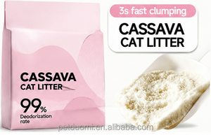 Litière pour chat en cassave naturelle, sans poussière, facile à nettoyer, sable pour chat, service OEM direct d'usine - Product Image 1