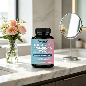 Yyanst Collagène + Acide Hyaluronique 8000mg Capsules Haute Puissance Soutien Peau Cheveux Ongles Complément Beauté Femme - Product Image 2
