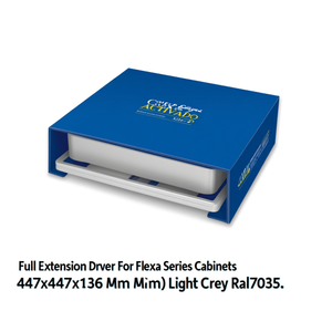 Fami Full Extension Drawer For Flexa Series <b>Cabinets</b> 447x447x136 Mm Light <b>Grey</b> Ral7035 - Product Image 3
