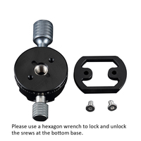 Kepala Tripod Pelat Penjepit Lepas Cepat Bahan Aluminium Alloy Panorama 360 Derajat untuk Pemotretan Kamera Digital Universal Kompatibel X1