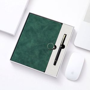 Nouvel ensemble cadeau d'affaires, carnet promotionnel A5, journal en cuir bleu marine, ensemble cadeau d'entreprise, agenda avec stylo de luxe - Product Image 2