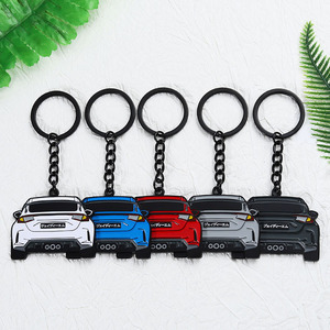 Desain Gratis Pembuatan Kustom Gantungan Kunci Logam Hitam Pewarnaan Khusus Paduan Seng Logo Mobil Truk Otomatis Gantungan Kunci Mobil - Product Image 3