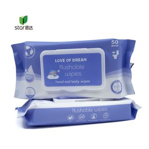 Giá Tốt Mô Ướt Khăn Lau Tay Miễn Phí Mẫu Làm Sạch Khăn Lau Ướt Nam Nữ Nhà Vệ Sinh Ướt Flushable Khăn Lau - Product Image 6