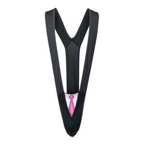 Sous-vêtements sexy pour hommes, style combinaison string avec lien, taille mi-haute, en polyester, pour costume de jeu de rôle - Product Image 2