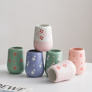 Vase en céramique de style minimaliste et frais avec fonction hydroponique pour la décoration de salon, idéal pour l'affichage de fleurs séchées ou fraîches. - Product Image 3