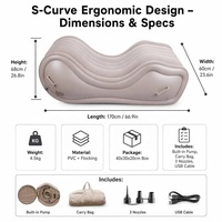 Fournitures de jardin : Chaise longue gonflable en forme de S, fauteuil pliable à coussin d'air, mobilier pour jeux de bondage et d'amour