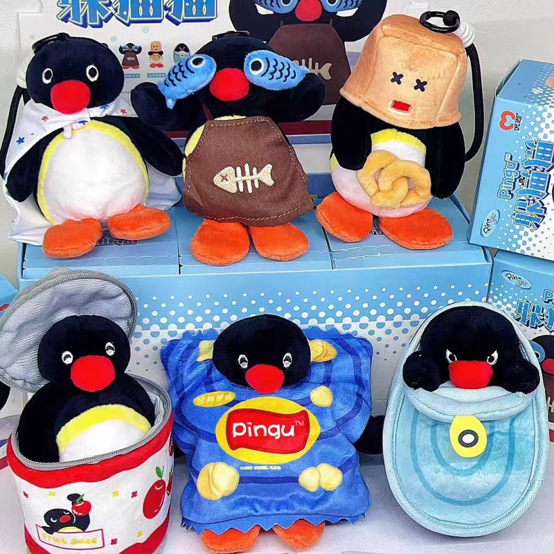 100% 本格6ピース/箱ピングーかくれんぼシリーズぬいぐるみ人形