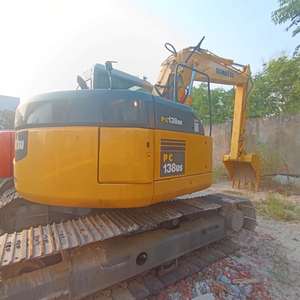 Komatsu Pc138us barato usado excavadora sobre orugas 14Ton Cummins motor equipo de construcción con motor y caja de cambios gran oferta - Product Image 1