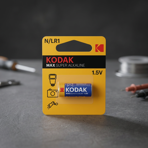1 Pezzo Batteria Alcalina Kodak Max Super 1.5V N/LR1 K4001 per Telecomandi e Fotocamere (Confezione Blister) EAN 2099901153999 - Product Image 2