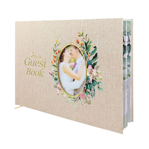 Custom Wedding Album OEM Video <strong>Book</strong> Your Wedding Linen Cover Bound Hardcover <strong>Visitor</strong> Guest Record Wedding Planner <strong>Book</strong> - Product Image 1