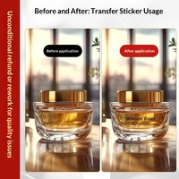 Autocollant de transfert UV cosmétique en PVC, logo personnalisé pour flacon d'huile essentielle, étiquette en soie déchirable pour soins de la peau, étiquette en cristal