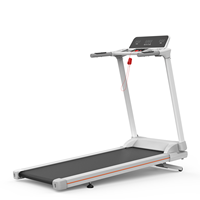 Caminadora Ergonómica para las Articulaciones, con Banda de 5 Capas de Absorción de Impactos, Motor Silencioso de 2.5HP, Inclinación Automática, Blanca, Máquina de Ejercicio para el Hogar