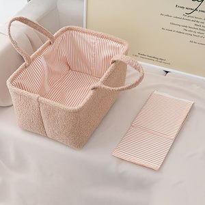 Organizzatore per Pannolini Regolabile in Nylon, Elegante Cesto Portaoggetti Rettangolare Marrone per Pannolini e Salviette - Product Image 4