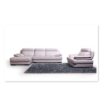 Ensemble de 3 fauteuils et canapé en cuir synthétique blanc, style moderne et simple, pour salon, hôtel, maison, bureau