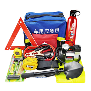 Kit d'urgence automobile portable, ensemble d'outils de sauvetage automobile, extincteur de véhicule, trousse de premiers soins multifonction, triangle de signalisation - Product Image 1