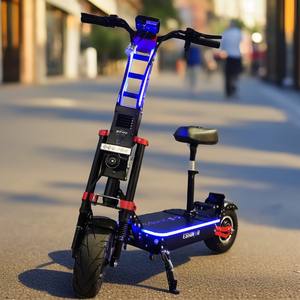 Scooter Eléctrico con Batería de Litio de 30-100 Ah, Scooter Eléctrico para Adultos con Doble Motor de 72 V, Carga de 300 kg, Alcance de 60-300 km, con Asiento - Product Image 1
