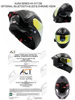 Helm Flip OEM Pabrik, Bahan PC/ABS, Bersertifikasi DOT, Visor Ganda, Lampu LED Isi Ulang, Kacamata Terintegrasi untuk Komunikasi, Ringan