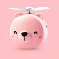 Miroir de maquillage cochon mignon avec lumière LED petit ventilateur de poche pour filles miroir de courtoisie portable de voyage miroir HD