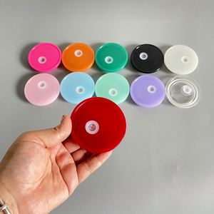 Tapas de plástico de repuesto coloridas sin BPA a prueba de fugas con orificio para pajita, tapas de PP para botellas de vidrio, venta al por mayor desde almacén de EE. UU. - Product Image 3