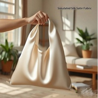 Sac à main triangulaire multicolore en fausse soie pour femme, sac à main en satin simple, style décontracté, minimaliste, sac à main portable