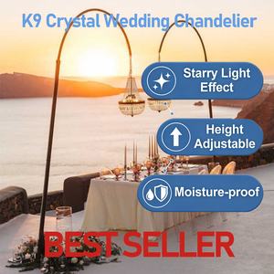 <span class=keywords><strong>Lampadario</strong></span> Nordico Minimalista Creativo <span class=keywords><strong>per</strong></span> Decorazioni Matrimoniali all'Aperto, Lampade a Sospensione e da Terra in Cristallo LED - Product Image 2