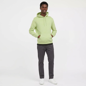 Sudadera con Capucha de Felpa Gruesa de Algodón Mezclado con Logotipo Personalizado al por Mayor para Hombre, Productos Populares, Diseño Básico Liso con Capucha - Product Image 1