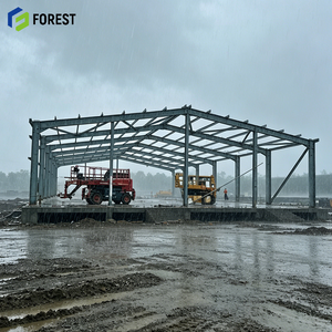 Bâtiment d'entrepôt préfabriqué en structure métallique pour atelier industriel, résistant à la corrosion et aux charges lourdes, pour la distribution - Product Image 1