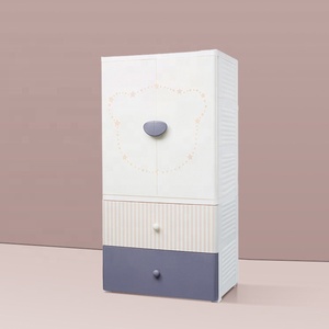 <span class=keywords><strong>Armoire</strong></span> de rangement en plastique à 4 niveaux avec motif d'ours de dessin animé, pour les jouets des enfants - Product Image 3