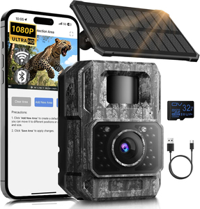 Cámara Solar para Senderismo Directo de Fábrica, 48MP 1080P con Batería de 5200mAh, WiFi, Bluetooth, Visión Nocturna y Sensor de Movimiento - Product Image 1
