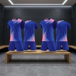 Custom Football Jersey Set Lightweight Breathable Quick Dry Soccer <b>Shirt</b> Shorts Team Sports Uniform Training Match Apparel - Product Image 4
