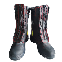 EN 15090 Bottes en cuir de feu avec embout/plaque de sécurité en acier résistant aux flammes pour la lutte contre l'incendie structurel/sauvetage