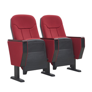 Sillas de auditorio marca Yaqi color rojo oscuro YA-L04, asientos en fila para teatro, cine, sala de conferencias - Product Image 1