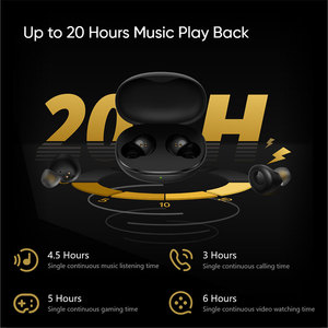 Realme-écouteurs sans fil <span class=keywords><strong>Q</strong></span> TWS, oreillettes intra-auriculaires, contrôle tactile, 20 heures d'autonomie, batterie <span class=keywords><strong>5</strong></span>.0, résistantes à l'eau IP5, en stock - Product Image 4