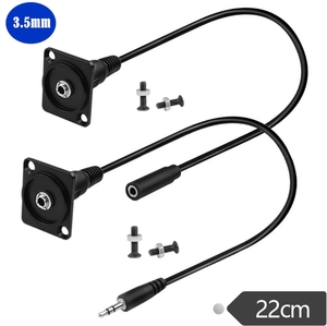 Adattatore Audio TRS da 3,5mm <span class=keywords><strong>per</strong></span> Montaggio a Pannello, Cavo Audio Corto Maschio-Femmina da 3,5mm con <span class=keywords><strong>Presa</strong></span> <span class=keywords><strong>per</strong></span> <span class=keywords><strong>Cuffie</strong></span> Stereo TRS da 1/8 - Product Image 1