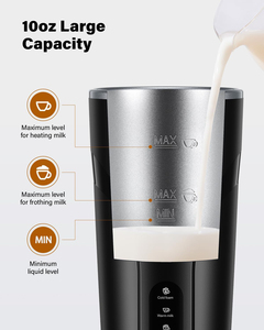 Automatic <b>Electric</b> 4 in 1 Milk Foam Machine With Stand Cappuccino Foamer Espresso <b>Steamer</b> Milk Frother - Product Image 3