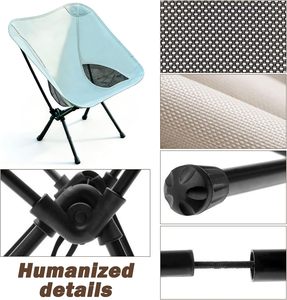 Chaise de camping pliable légère et portable pour la randonnée, le camping, la pêche, le pique-nique, la plage, avec sac de transport - Product Image 3