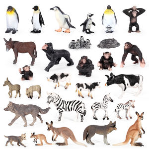โมเดลรูปสัตว์ในฟาร์มและสัตว์ป่าทำจาก PVC รูปเพนกวินกอริลลาหมาป่าจิงโจ้ม้าลาย - Product Image 1