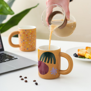 Taza de Oficina de Cerámica Pintada a Mano de Estilo Nórdico Creativo, con Diseño de Dibujos Animados, Personalizable, Reutilizable, Apta para Alimentos, para Fiestas - Product Image 5
