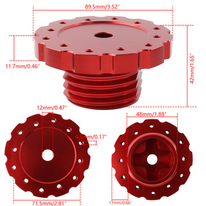 Adaptateur de volant de course Thrustmaster en alliage d'aluminium noir et rouge pour T500 T300 T-GT TX - Product Image 3