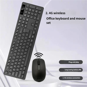 Set <span class=keywords><strong>Keyboard</strong></span> dan Mouse Nirkabel Ultra Tipis Ergonomis Anti-Ghosting 2.4G dengan Fungsi Multimedia - Product Image 5