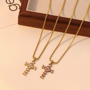 Новый крест ожерелье из нержавеющей стали ювелирные изделия PVD 14K 18k золото хип-хоп кубический циркон Распятие крест ожерелье Подарки - Product Image 4