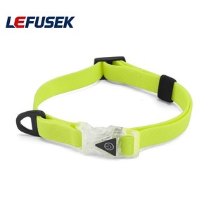 Göz alıcı Dayanıklı Ayarlanabilir LED Su Geçirmez Plastik Köpek Tasması Plastik Merdiven Tokalı USB Şarjlı Güvenli Nefes Alabilen Kayış LEFUSEK - Product Image 1