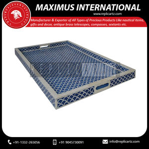 Bandeja para servir huesos de resina multicolor, mesa de centro de diseño Art Deco para sala de estar, dormitorio, entrada, cocina, sofá, bandeja de comida - Product Image 3