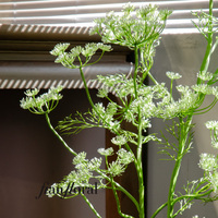 FONG IAN 79cm Branche artificielle réaliste de fleurs d'aneth, faite à la main, pour décoration intérieure et mariage