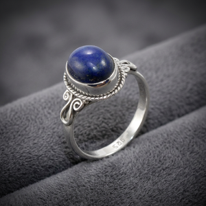 Bague en argent massif avec labradorite bleue pour femme, bijou raffiné, idéale pour fiançailles, mariage, anniversaire ou comme cadeau de fête - Product Image 4
