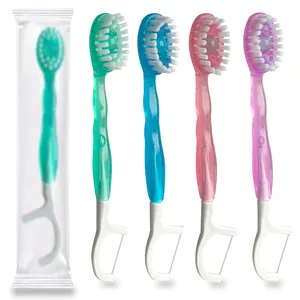 Brosses à dents miniatures jetables à poils doux pré-encollées avec <span class=keywords><strong>dentifrice</strong></span> intégré pour les déplacements - Product Image 1