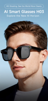 Lentes con Filtro de Luz Azul Más Vendidas, Reproductor de Música, Llamadas Telefónicas, Traducción en Tiempo Real, OEM y ODM Personalizados, Gafas Inteligentes para Hombre y Mujer