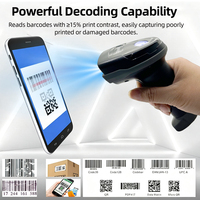 Escáner de Código QR Inalámbrico LONVILL Multimodo con Detección Manual y Automática, Escaneo Continuo y Base Inalámbrica