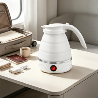 Bouilloire Électrique Pliable Portable de Voyage avec Arrêt Automatique et Chauffage Sûr – Chauffe-Eau Électrique pour Thé